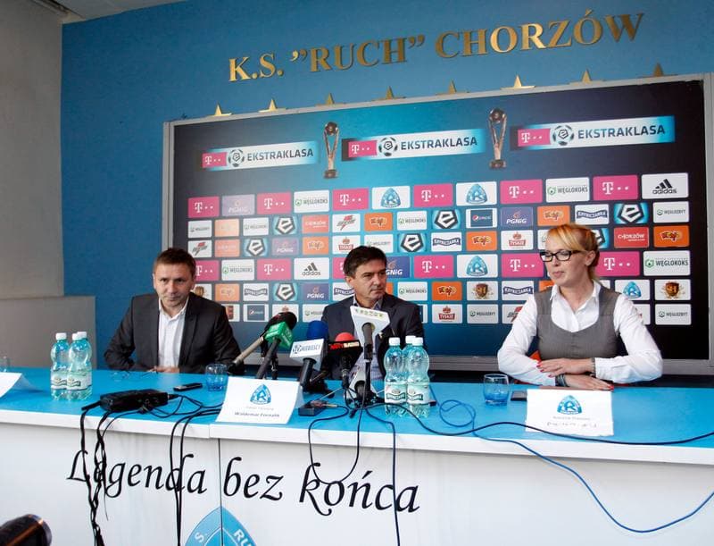 Football. Ruch Chorzow. Press Conference. 07.10.2014