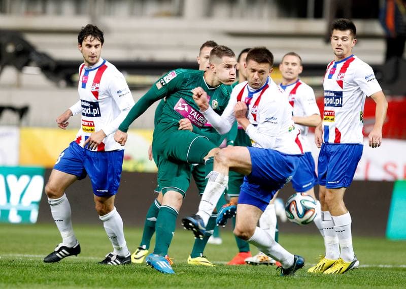 Football. T-Mobile Ekstraklasa. Podbeskidzie Bielsko Biala - Slask Wroclaw. 03.10.2014