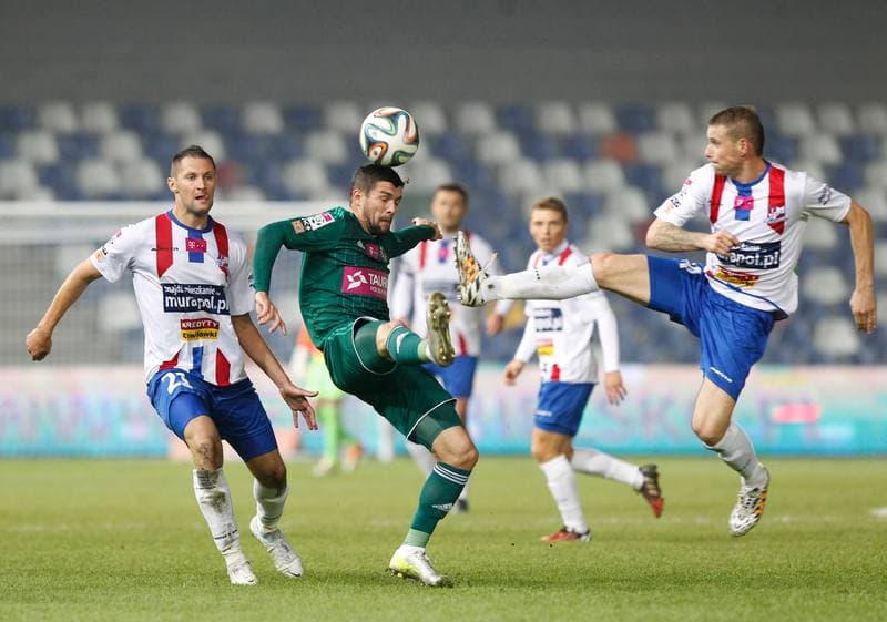 Football. T-Mobile Ekstraklasa. Podbeskidzie Bielsko Biala - Slask Wroclaw. 03.10.2014