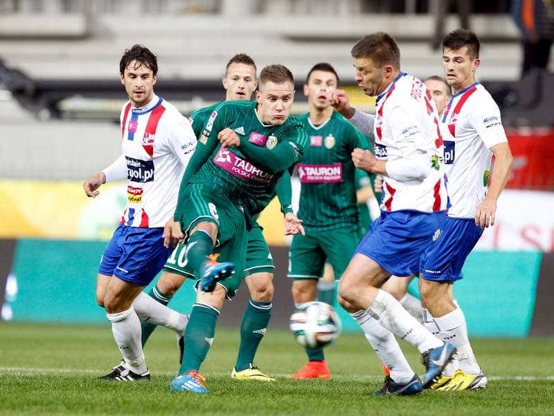 Football. T-Mobile Ekstraklasa. Podbeskidzie Bielsko Biala - Slask Wroclaw. 03.10.2014