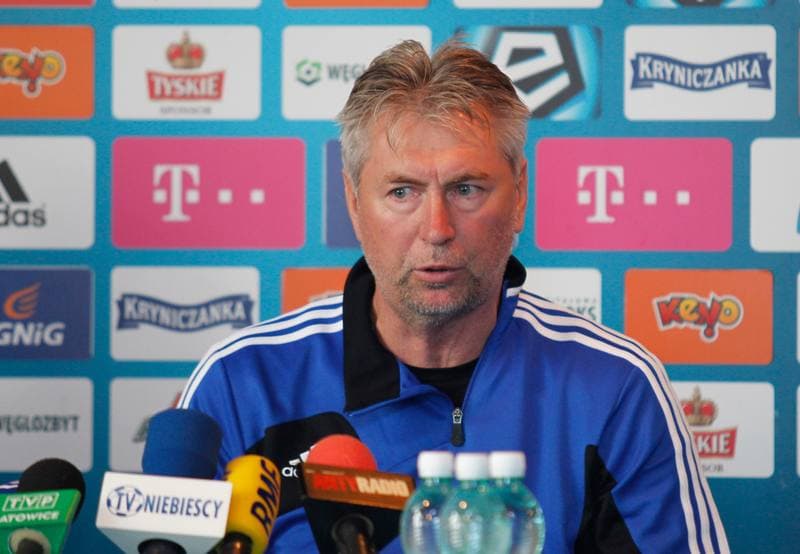 Football. Gornik Zabrze. Press Conference. 02.10.2014