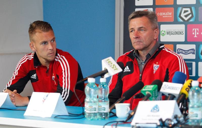Football. Gornik Zabrze. Press Conference. 02.10.2014