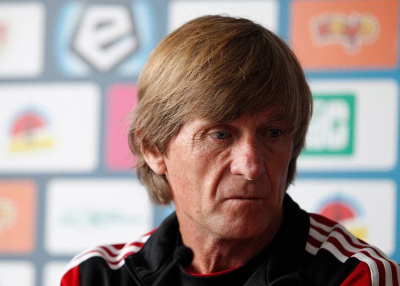 Football. Piast Gliwice. Press Conference. 25.09.2014