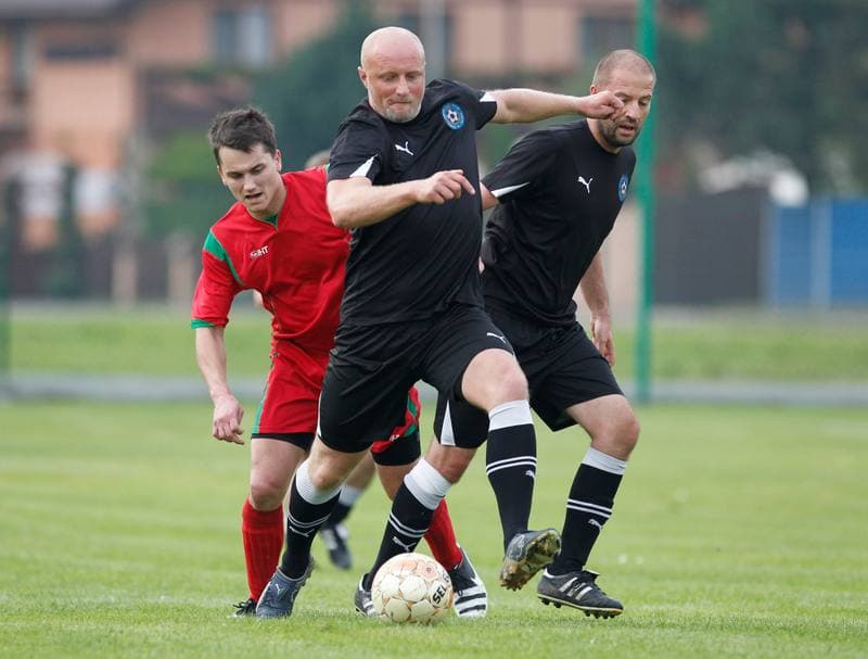Football. Podokreg Katowice. Strazak Mikolow - Reprezentacja Slaska Oldboyow. 23.09.2014
