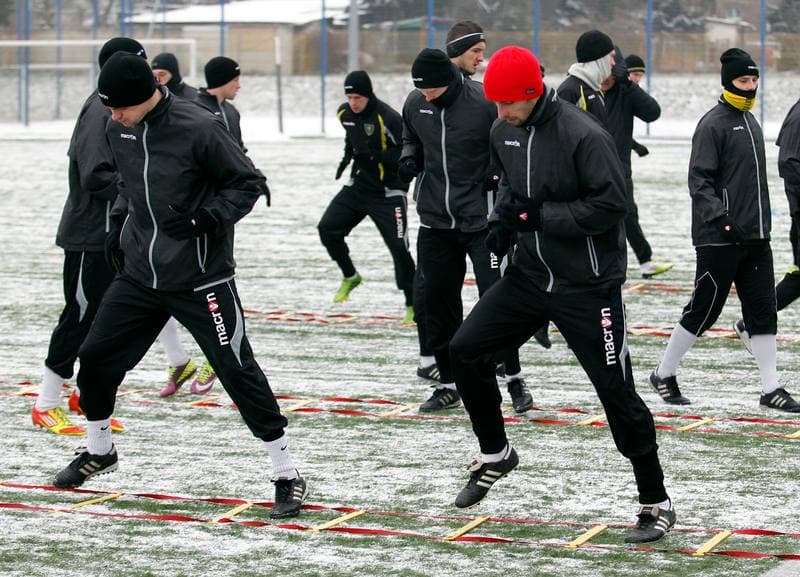 Football. GKS Katowice. Training. 24.01.2014