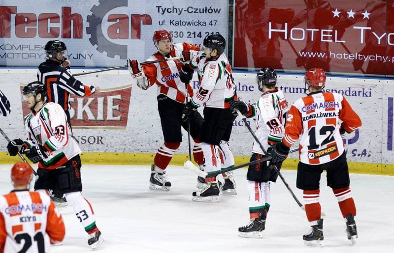 Ice Hockey. Polska Hokej Liga. GKS Tychy - Comarch Cracovia Krakow. 30.01.2015
