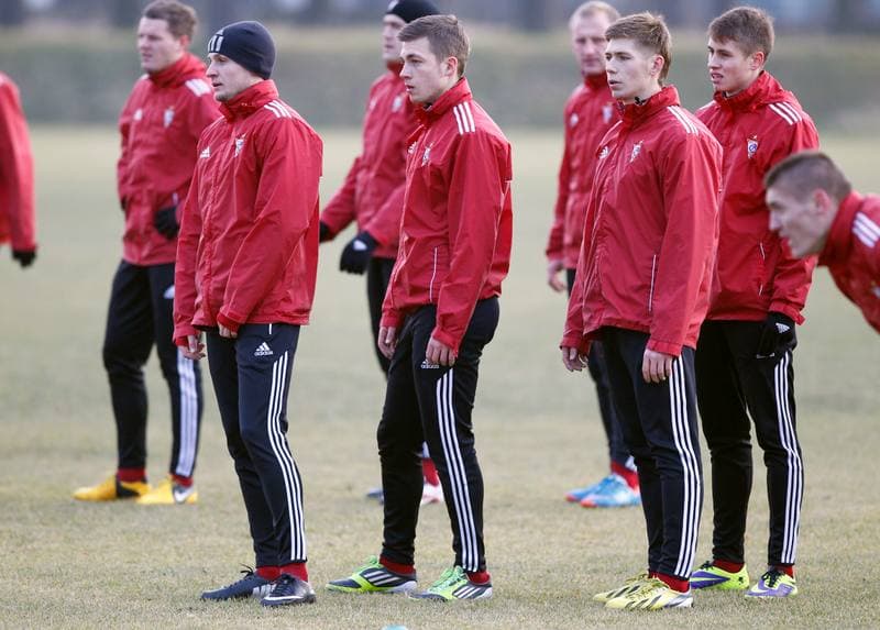 Football. Gornik Zabrze. Training. 08.01.2014
