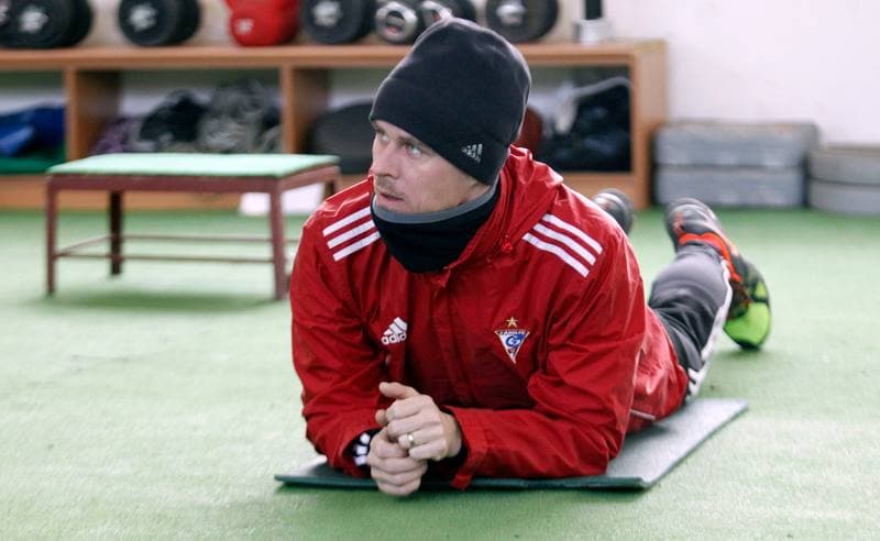 Football. Gornik Zabrze. Training. 08.01.2014