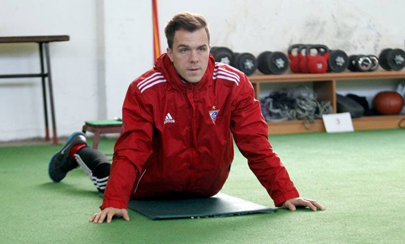 Football. Gornik Zabrze. Training. 08.01.2014
