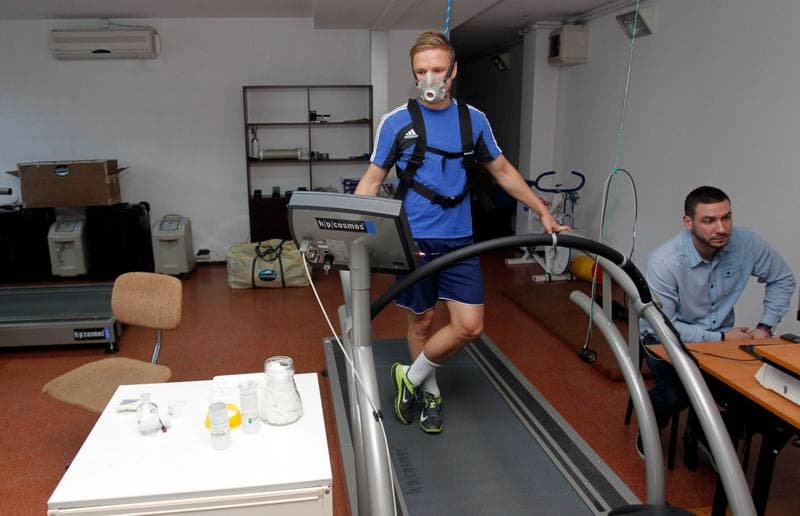 Football. Piast Gliwice. Training. 07.01.2014
