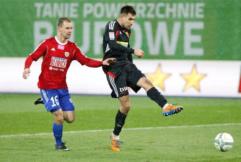 Football. T-Mobile Ekstraklasa. Piast Gliwice - Korona Kielce. 22.03.2015
