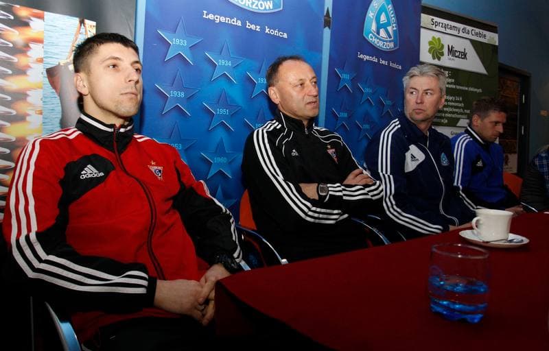Football. Ruch Chorzow. Press Conference. 06.12.2013