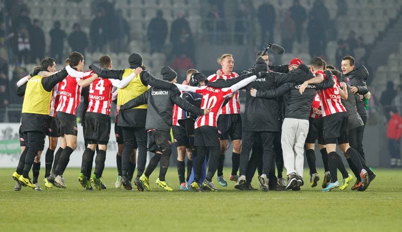 Football. PKO BP Ekstraklasa. Cracovia Krakow - Lechia Gdansk. 23.11.2015