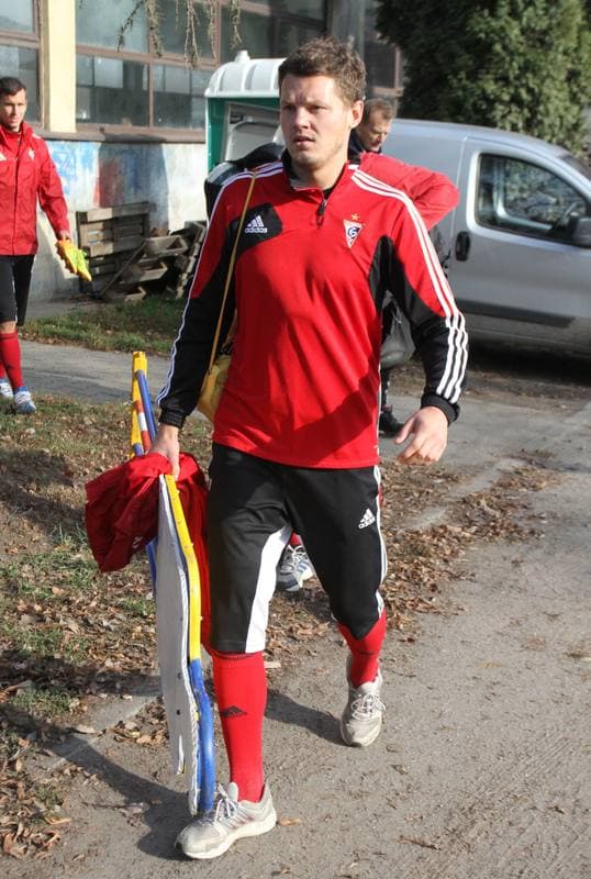 Football. Gornik Zabrze. Training. 01.11.2013