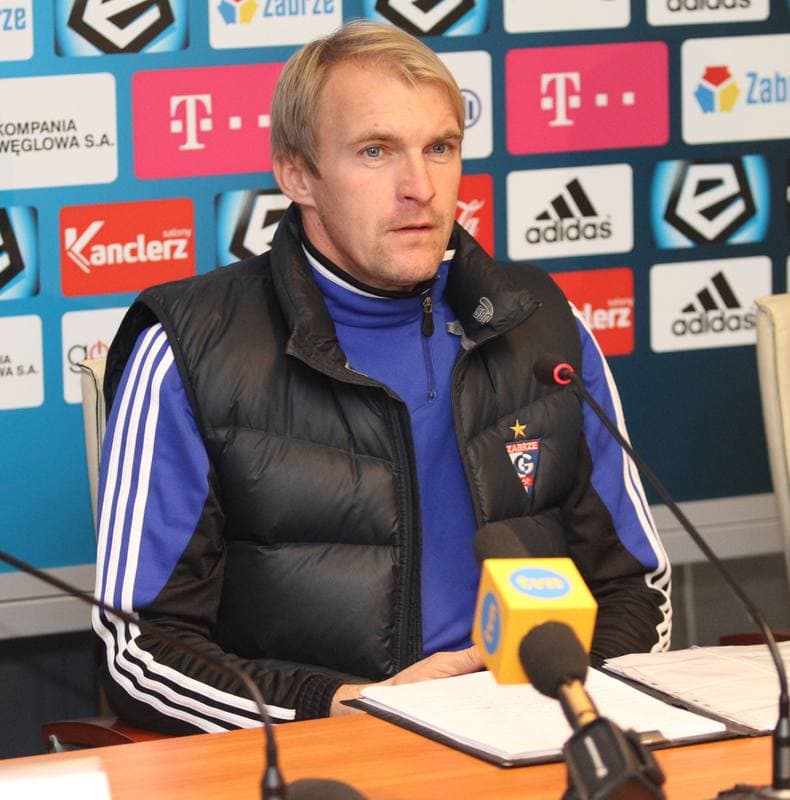 Football. Gornik Zabrze. Press Conference. 16.10.2013