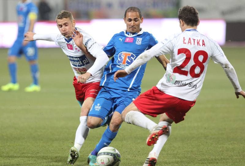 Football. T-Mobile Ekstraklasa. Podbeskidzie Bielsko Biala - Lech Poznan. 05.10.2013
