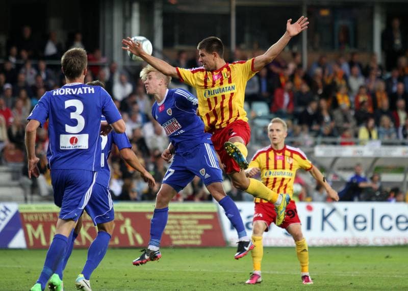 Football. T-Mobile Ekstraklasa. Korona Kielce - Piast Gliwice. 26.09.2014