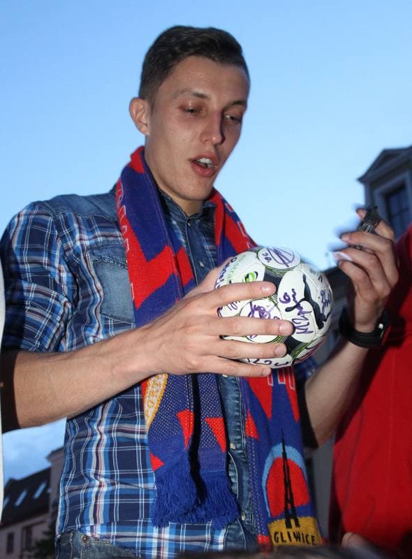 Football. Piast Gliwice. Press Conference. 02.06.2013