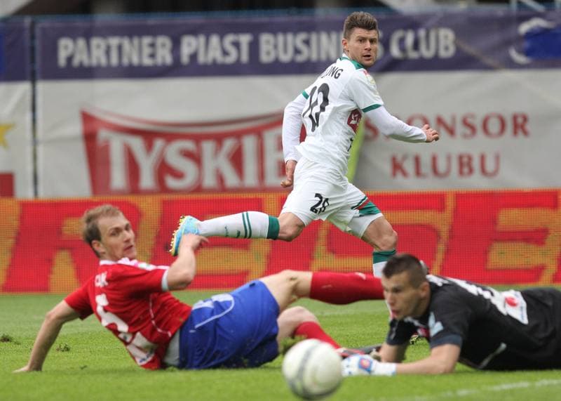 Football. T-Mobile Ekstraklasa. Piast Gliwice - Slask Wroclaw. 12.05.2013