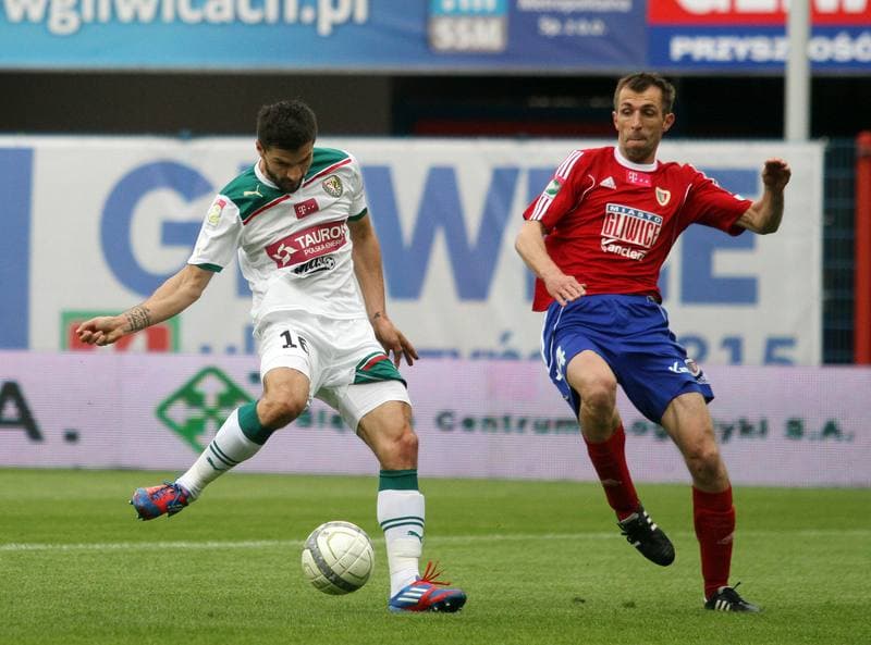 Football. T-Mobile Ekstraklasa. Piast Gliwice - Slask Wroclaw. 12.05.2013