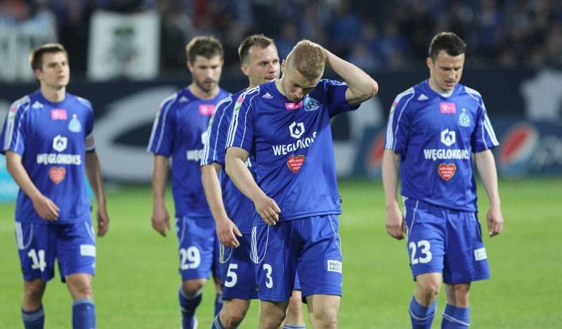 Football. T-Mobile Ekstraklasa. Ruch Chorzow - Piast Gliwice. 06.05.2013