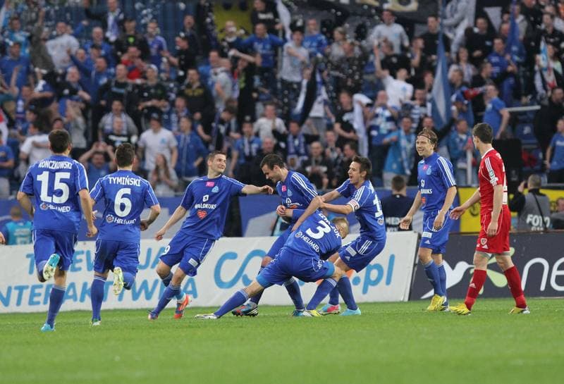 Football. T-Mobile Ekstraklasa. Ruch Chorzow - Piast Gliwice. 06.05.2013