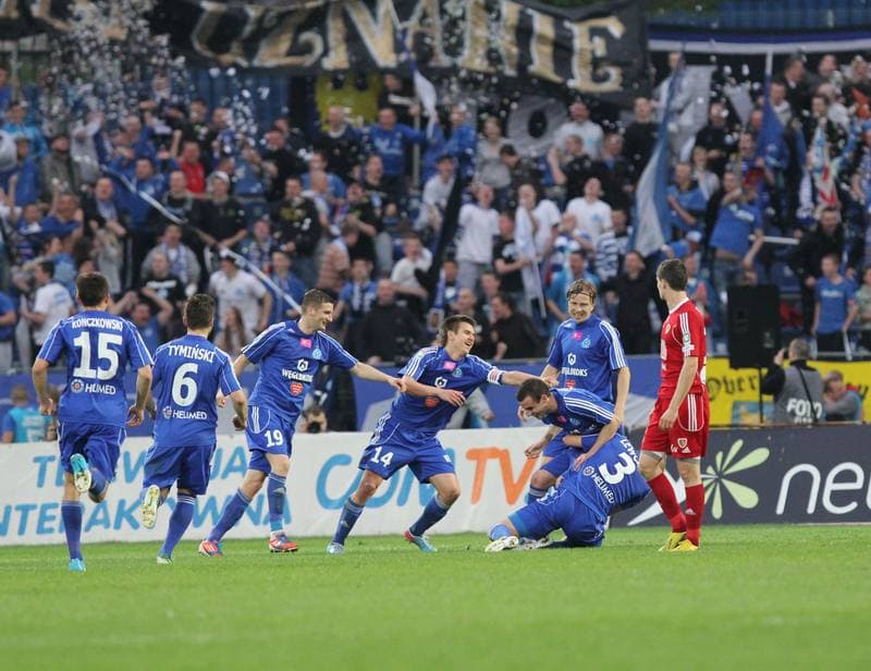 Football. T-Mobile Ekstraklasa. Ruch Chorzow - Piast Gliwice. 06.05.2013