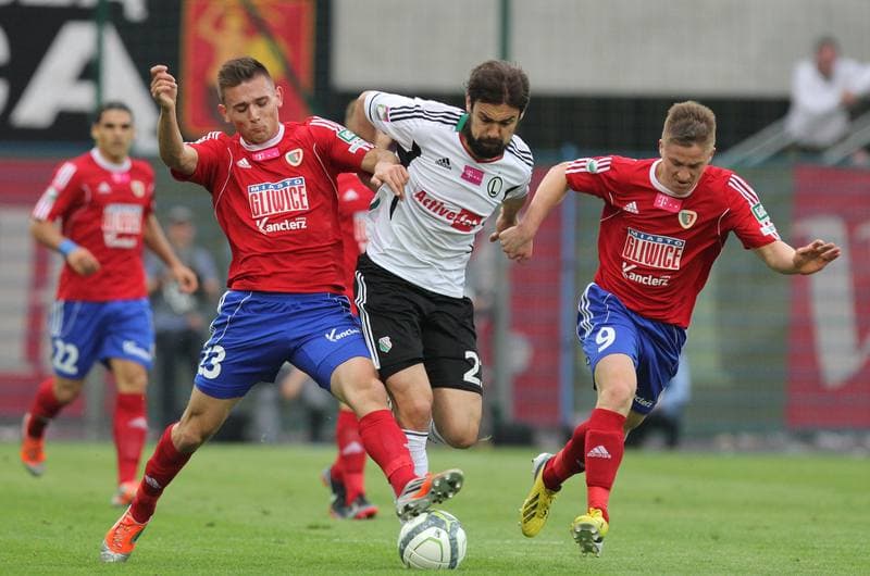 Football. T-Mobile Ekstraklasa. Piast Gliwice - Legia Warsaw. 27.04.2013