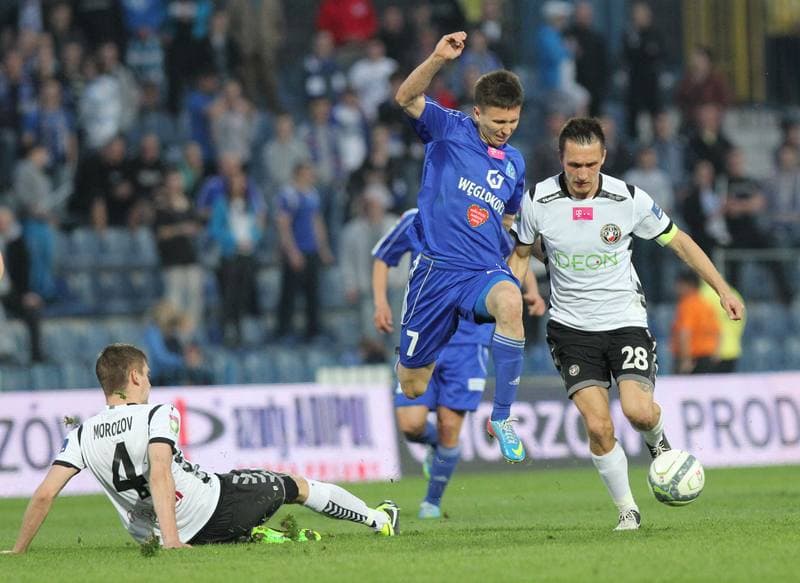 Football. T-Mobile Ekstraklasa. Ruch Chorzow - Polonia Warszawa. 22.04.2013