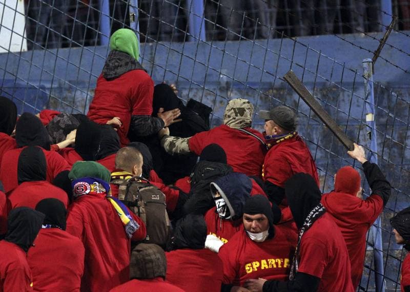 Football. Gambrinus Liga. Banik Ostrava - Sparta Prague. 20.04.2013