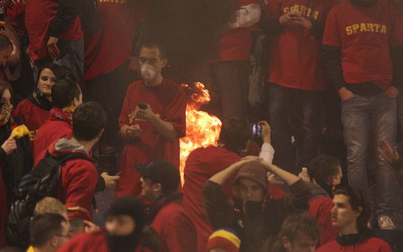 Football. Gambrinus Liga. Banik Ostrava - Sparta Prague. 20.04.2013