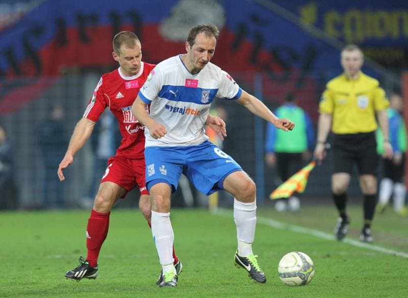 Football. T-Mobile Ekstraklasa. Piast Gliwice - Lech Poznan. 15.04.2013