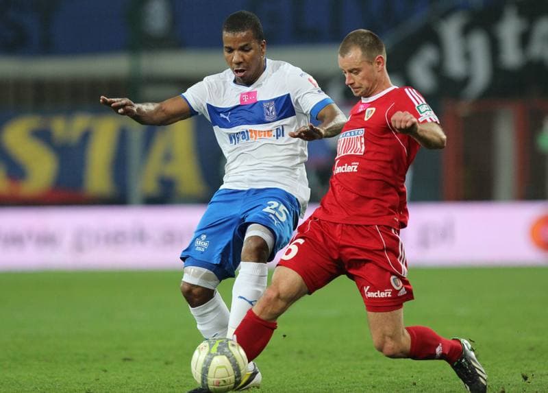Football. T-Mobile Ekstraklasa. Piast Gliwice - Lech Poznan. 15.04.2013