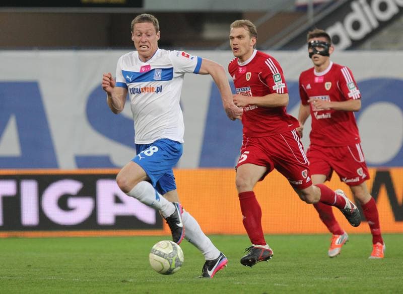 Football. T-Mobile Ekstraklasa. Piast Gliwice - Lech Poznan. 15.04.2013