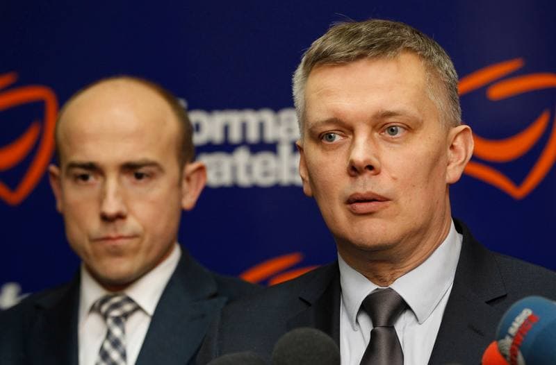 Grzegorz Schetyna. Platforma Obywatelska. Press Conference. 04.01.2016