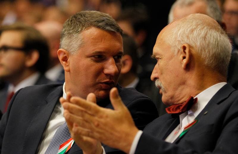Janusz Korwin-Mikke. Partia Korwin. Press Conference. 26.09.2015