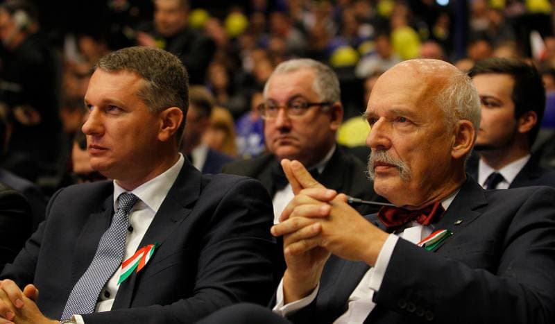 Janusz Korwin-Mikke. Partia Korwin. Press Conference. 26.09.2015