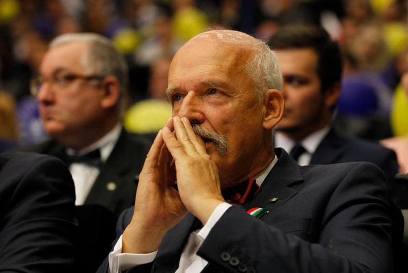 Janusz Korwin-Mikke. Partia Korwin. Press Conference. 26.09.2015