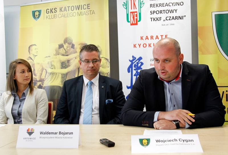 Football. GKS Katowice. Press Conference. 01.10.2015