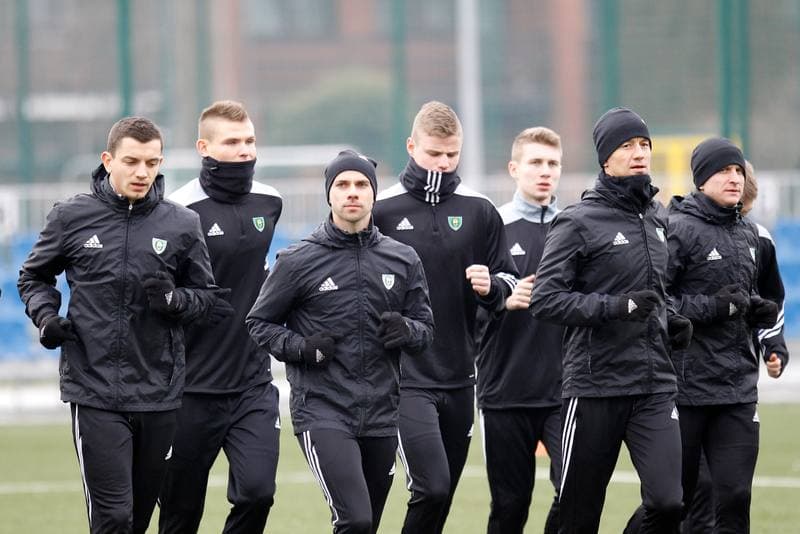 Football. GKS Katowice. Training. 11.01.2016