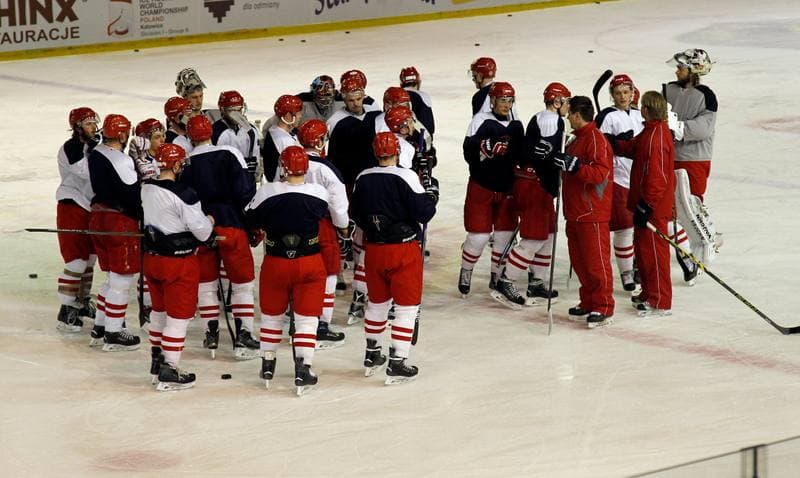 Ice Hockey. Poland national team. Training. 04.11.2015