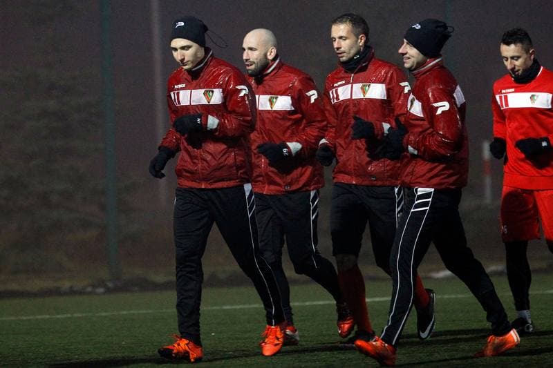 Football. Zaglebie Sosnowiec. Training. 11.01.2016