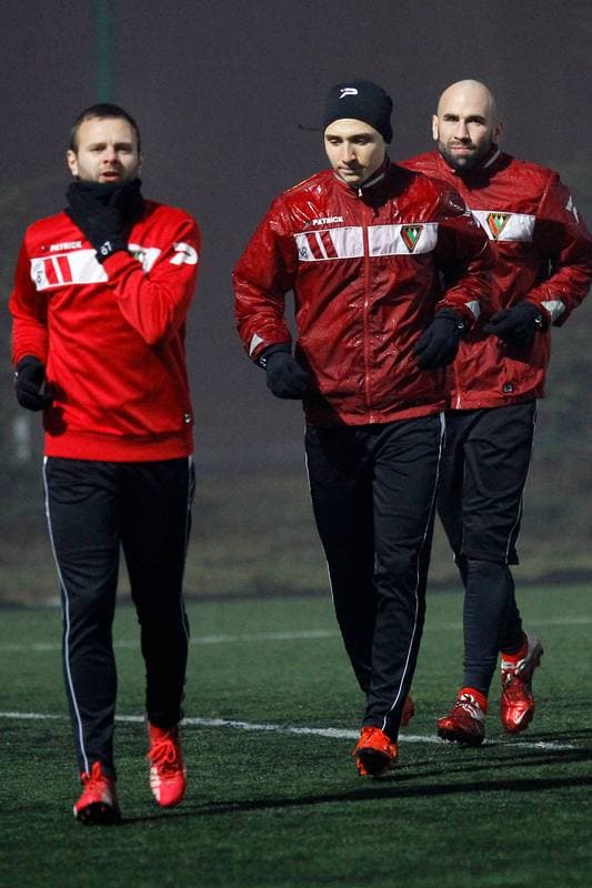 Football. Zaglebie Sosnowiec. Training. 11.01.2016