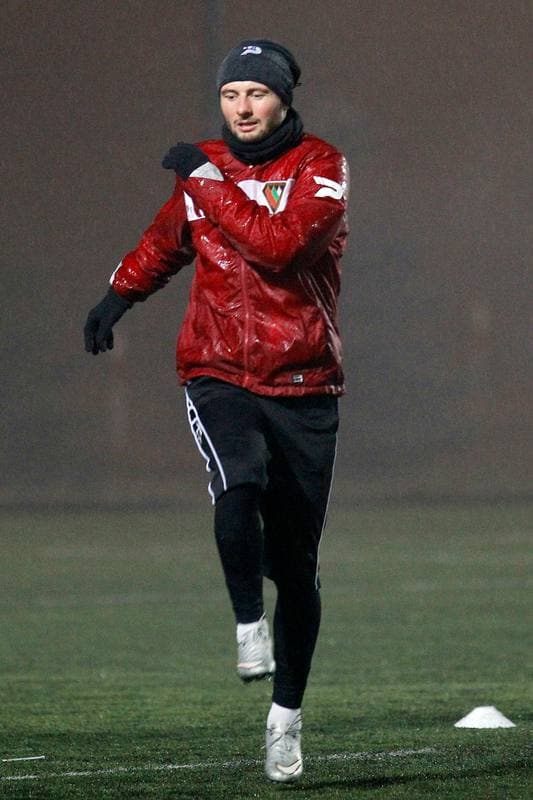Football. Zaglebie Sosnowiec. Training. 11.01.2016