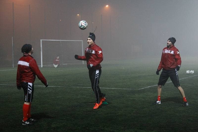 Football. Zaglebie Sosnowiec. Training. 11.01.2016