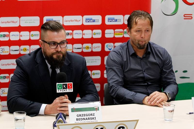 Football. GKS Tychy. Press Conference. 02.11.2016