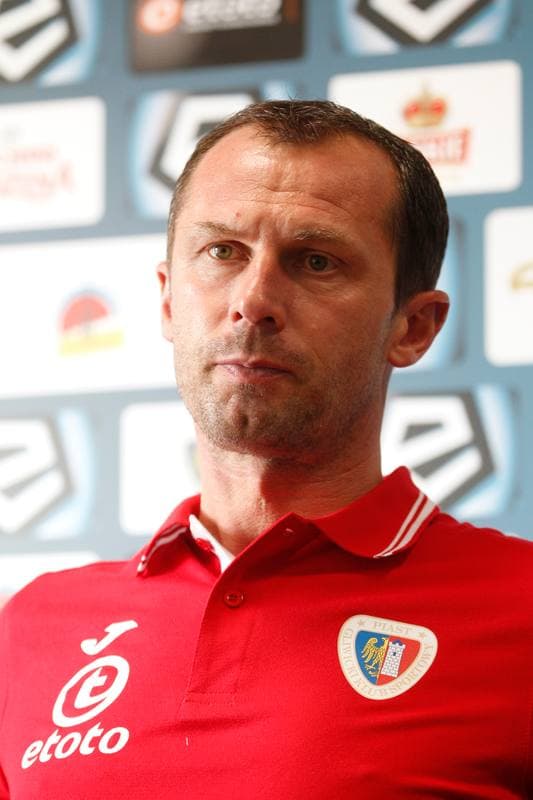 Football. Piast Gliwice. Press Conference. 10.02.2017