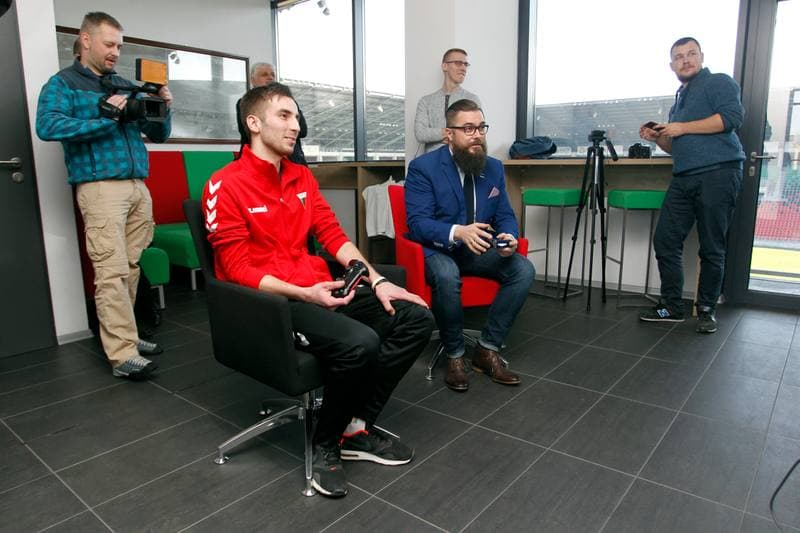 Football. GKS Tychy. Press Conference. 16.02.2017