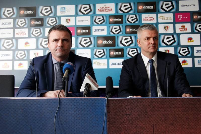 Football. Piast Gliwice. Press Conference. 02.03.2017