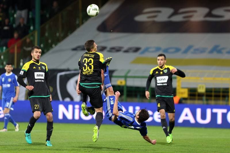 Football. Nice I Liga. GKS Katowice - Miedz Legnica. 13.04.2017